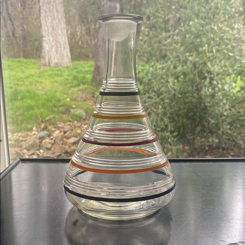 Anchor Hawking striped glass decanter missing stopper